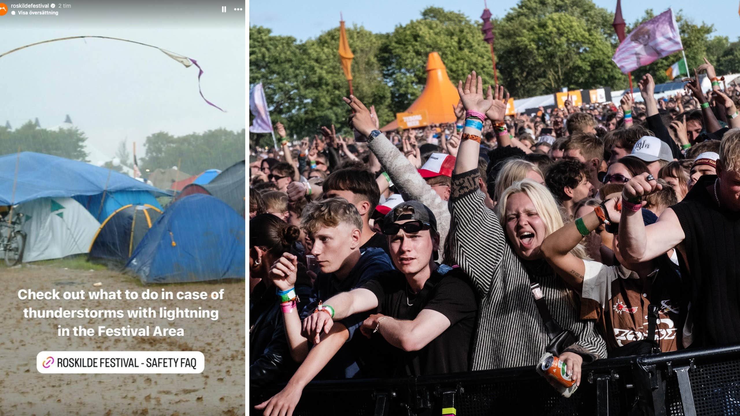 Roskildefestivalen avbröts efter oväder | Nöje