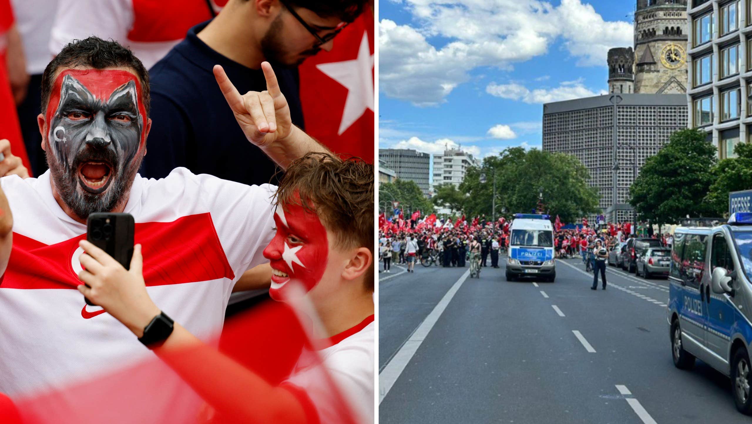 Stökigt i Berlin inför kvartsfinalen | Fotboll