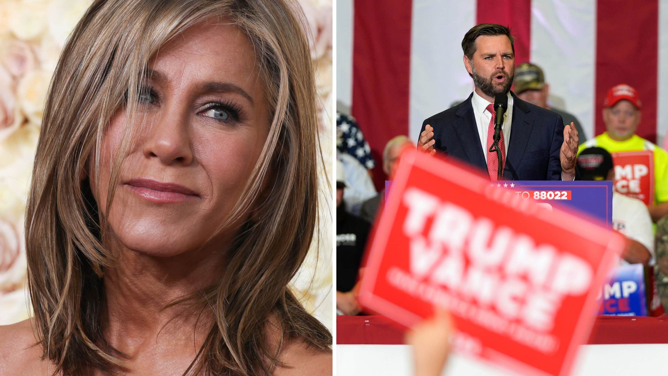 Aniston ilska mot JD Vance efter utspelet | Nöje