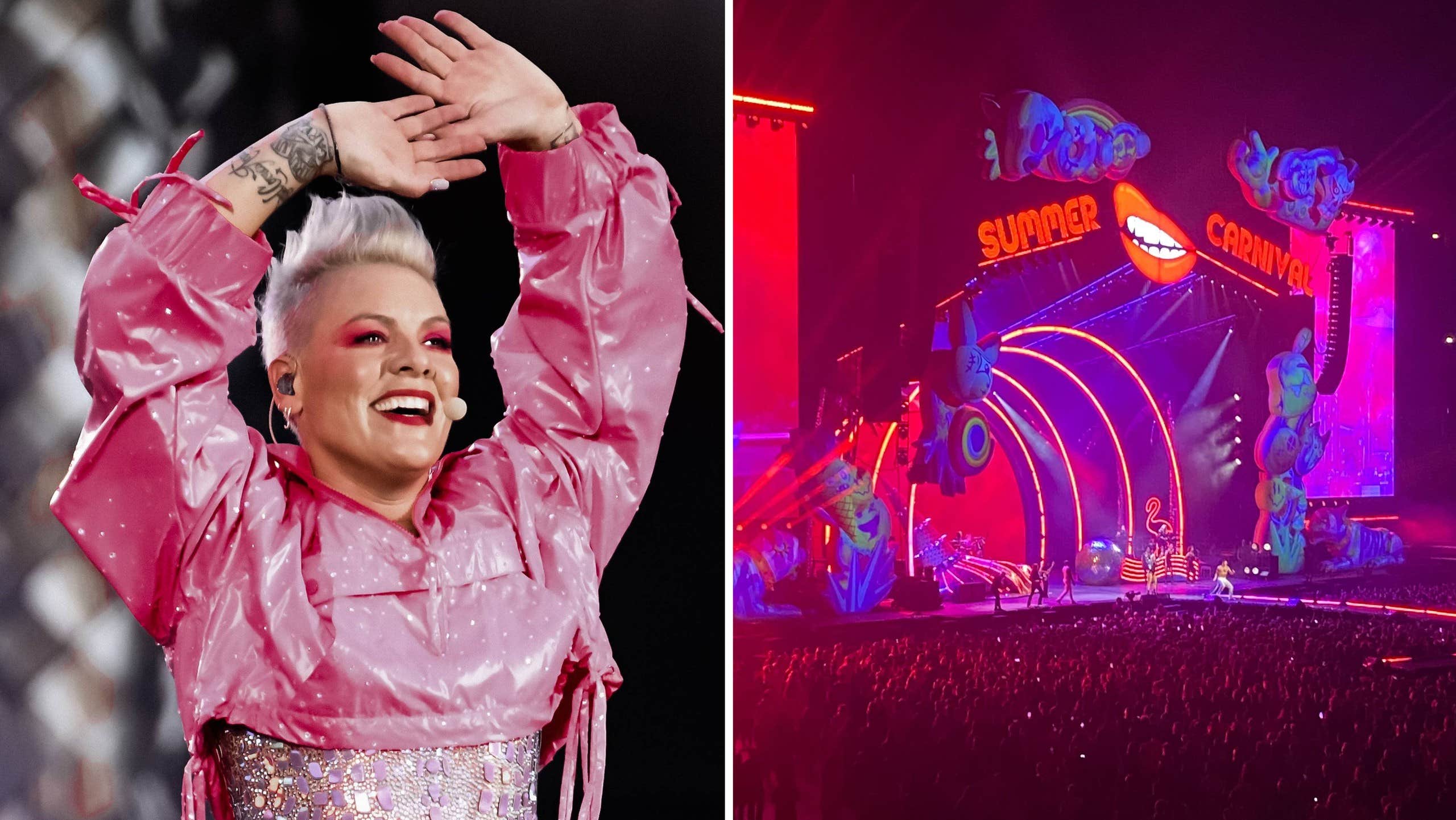 Expressen rapporterar från Pinks konsert i Strawberry arena