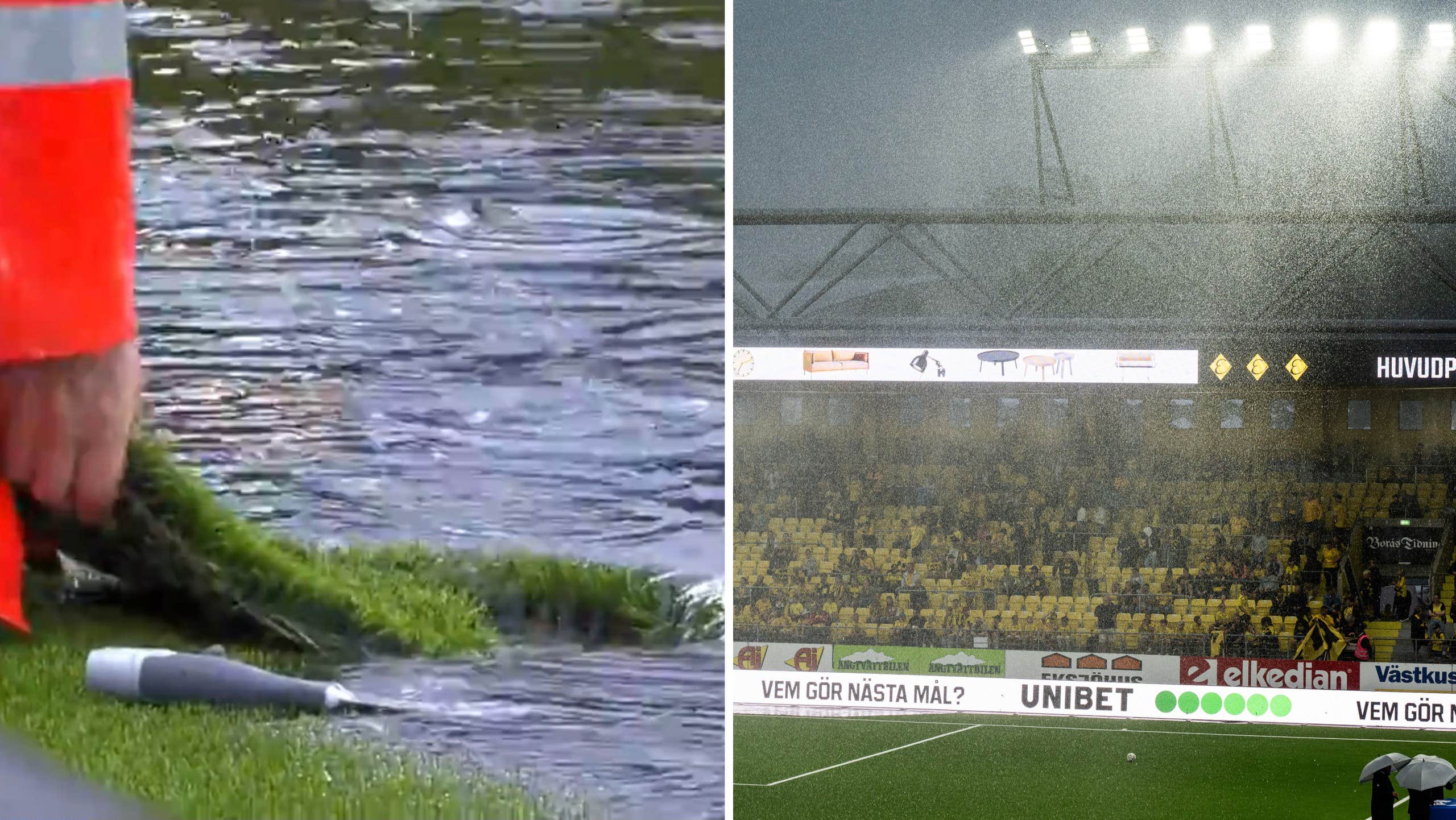 Regnkaos i Borås – matchen framflyttad | Allsvenskan