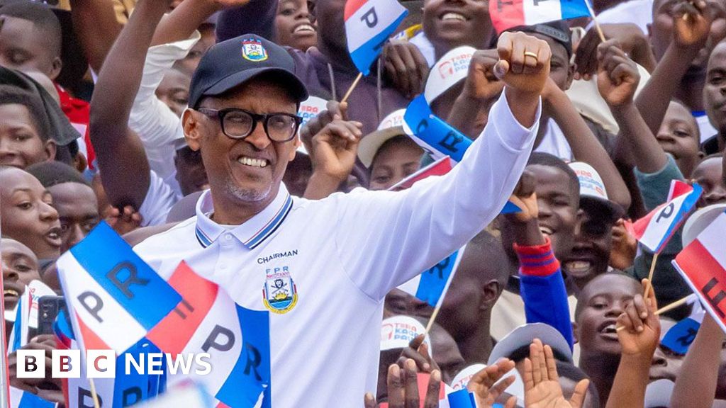 President Paul Kagame vinner med mer än 99 % av rösterna