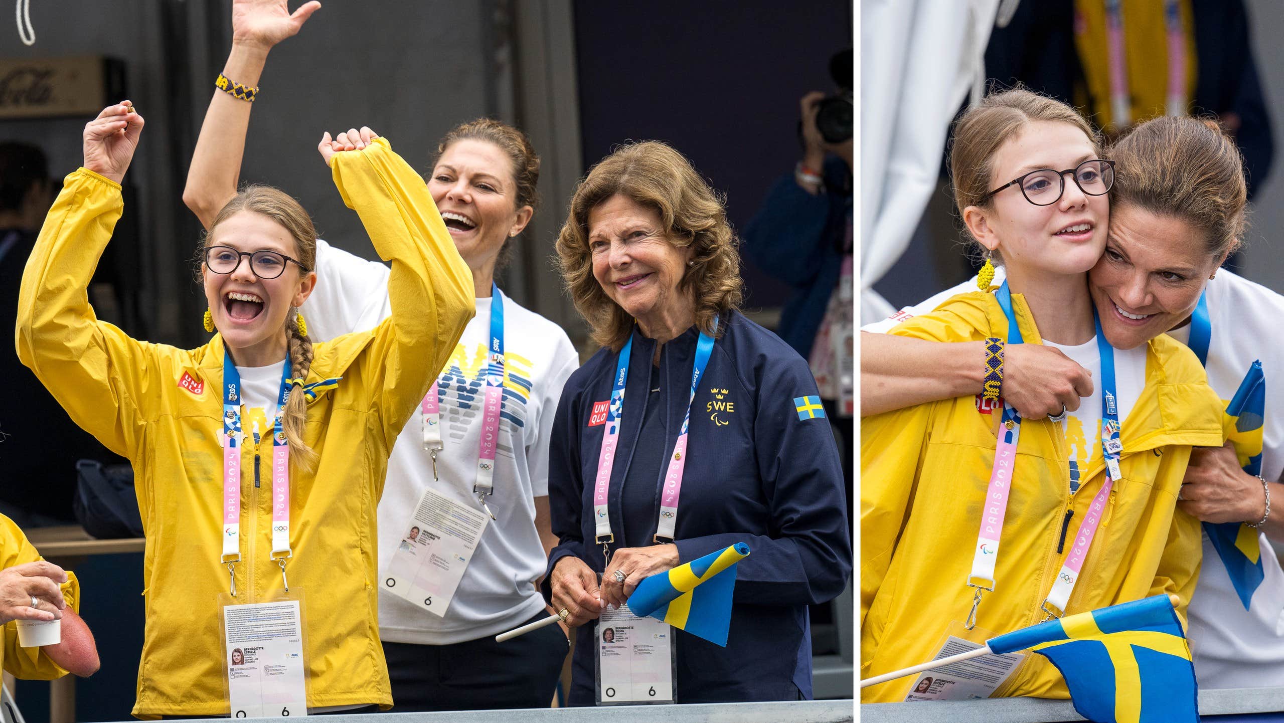 Prinsessorna tar över showen på läktaren