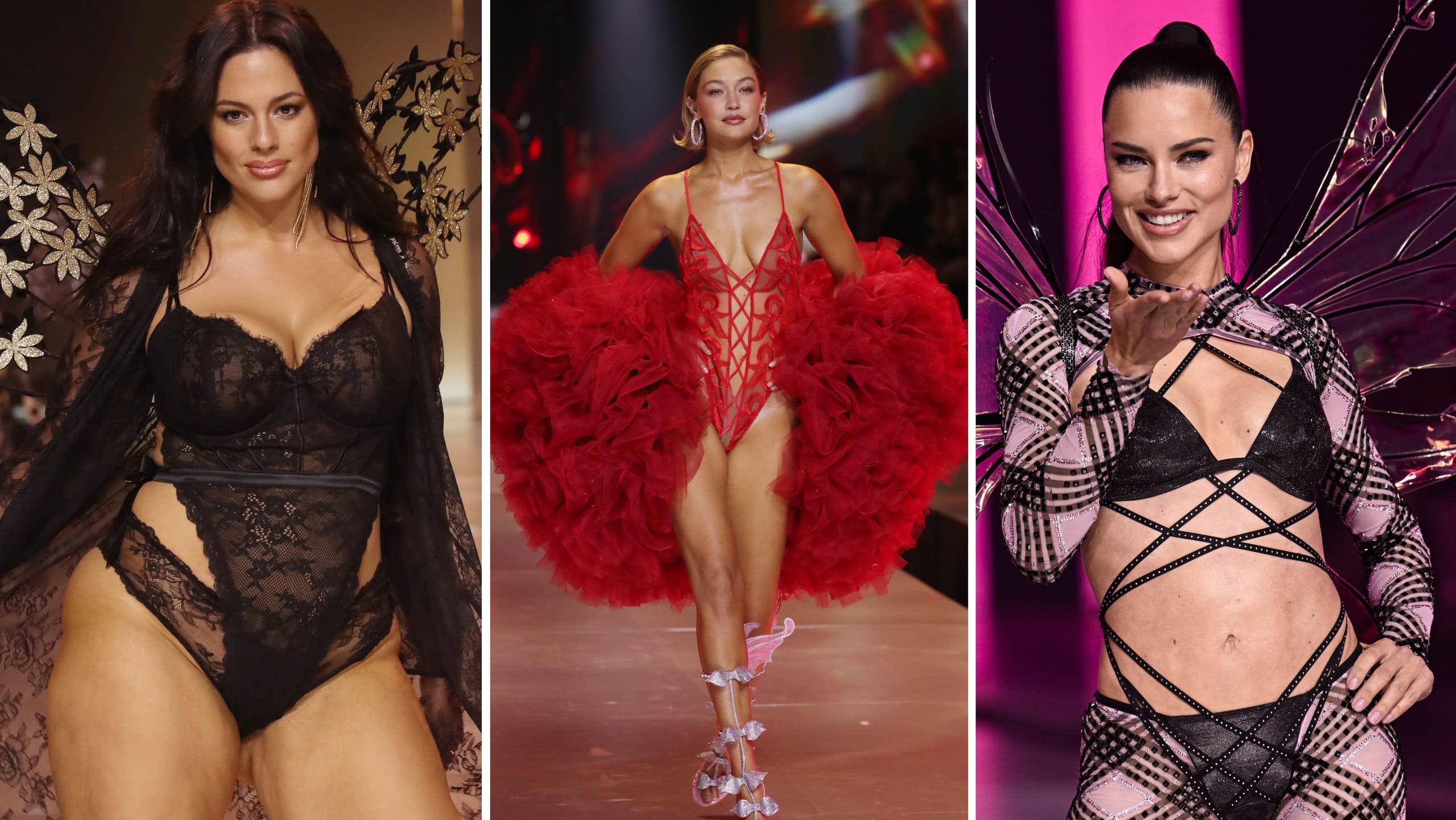 Tyra Banks och Kate Moss på Victoria’s secret Fashion show